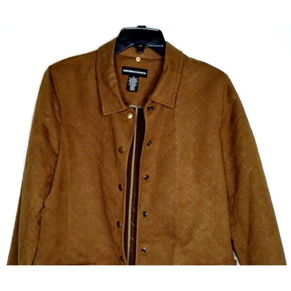 Chore Fall Coat Norton McNaughton Sz 10 Faux Fur Removable Collar Front Pockets - Picture 8 of 12